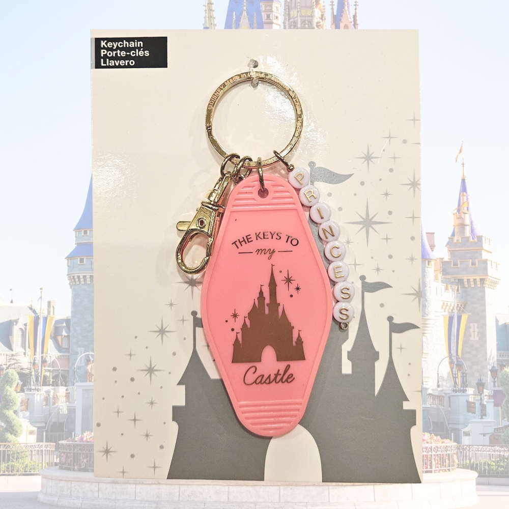 Disney Parks The Keys To My Castle Motel Style Princess Keychain